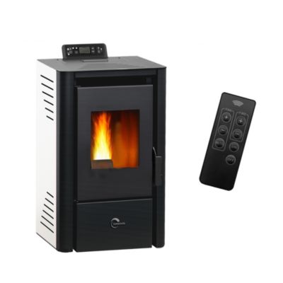 Poêle à granulés étanche Anita 9,4 kW Blanc Sannover