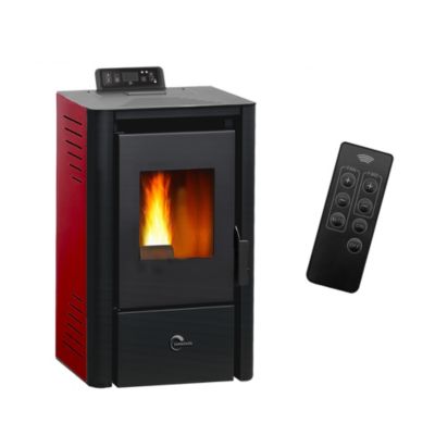 Poêle à granulés étanche Anita 9,4 kW Bordeaux Sannover