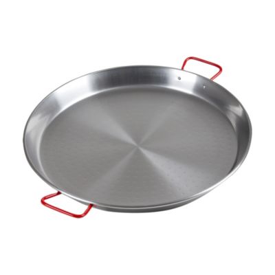 Poêle à paella valence 46 cm en acier poli