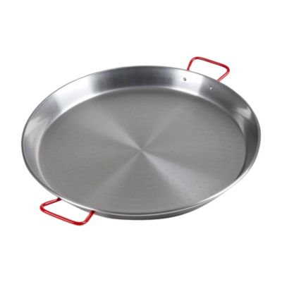 Poêle à paella valence 50 cm en acier poli