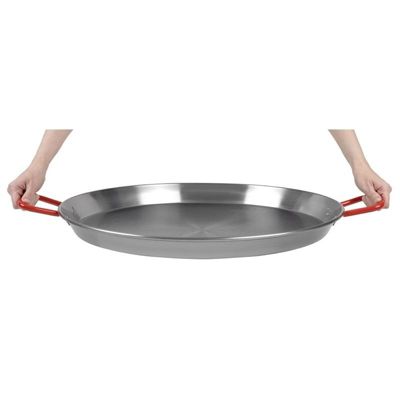 Metaltex Poêle à Paella 60 Cm 20 Portions – Acier Poli Traditionnel Fabriqué En Espagne