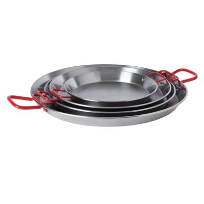 Plat geant à Paella acier 60cm + couvercle pour 20 personnes