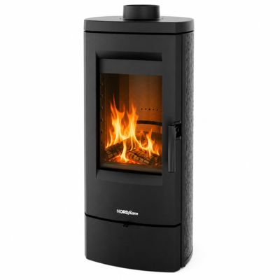 Poêles à bois NORDFLAM - SORA 7 kW en Fonte - Noir