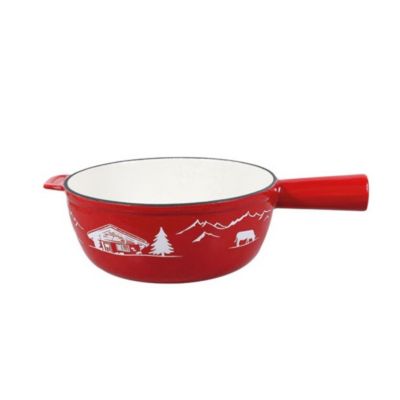 Poêlon savoyard en fonte émaillée 24cm rouge Table&cook SH003
