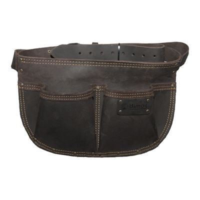 Poche à clous arrondie en cuir avec ceinture et 2 compartiments - 205736