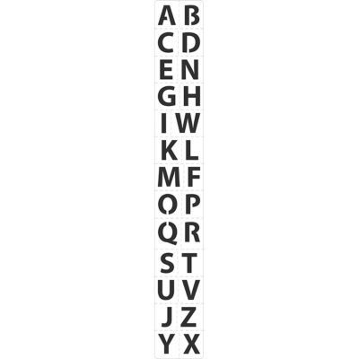 Pochoir alphabet majuscules brush 19*29
