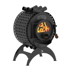Poêle à bois Bruno Mini I noir en acier 6 kW