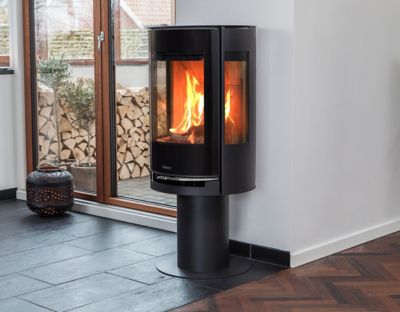 Poêle à bois en acier Aduro 9.3 LUX noir 6kW 140m²