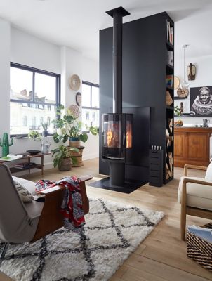 Poêle à bois en acier Aduro 9.3 LUX noir 6kW 140m²