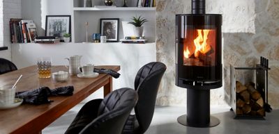 Poêle à bois en acier Aduro 9.3 LUX noir 6kW 140m²