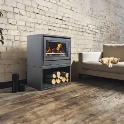 Poêle à bois en acier Bestove Loft 10kW noir 108m²