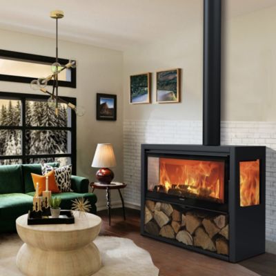 Poêle à bois en acier et fonte Panadero Arpège 8.9kW 270m² — free download