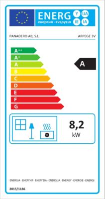 Poêle à bois en acier et fonte Panadero Arpège 8.9kW 270m²