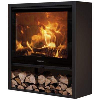 Poêle à bois en acier et fonte Panadero Big arpège 8.9kW 380m²