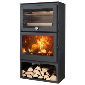 Poêle à bois en acier et fonte Panadero Gourmet 7.1kW 220m²