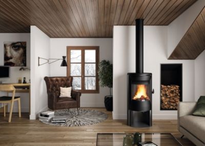 Poêle à bois en acier Invicta Neosen Plus 8kW 100m²