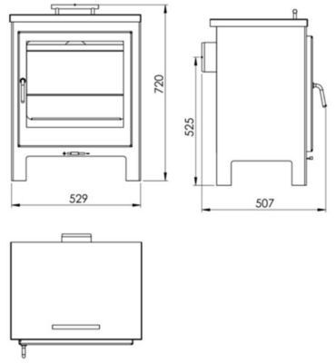 Poêle à bois en acier Panadero Delice ecodesign 8kW 65m²
