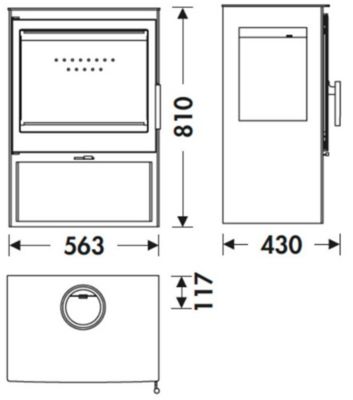 Poêle à bois en acier Panadero Onix 7.1kW 88m²