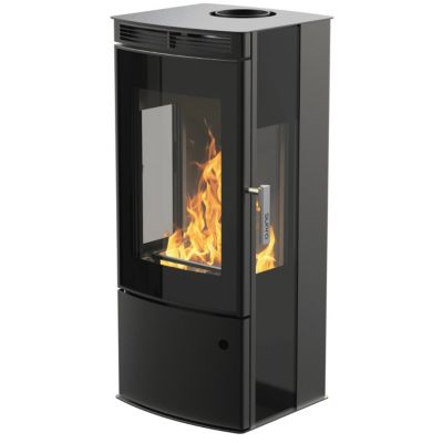 Poêle à bois en acier Supra Anaya tri-vision 9.1kW 150m²