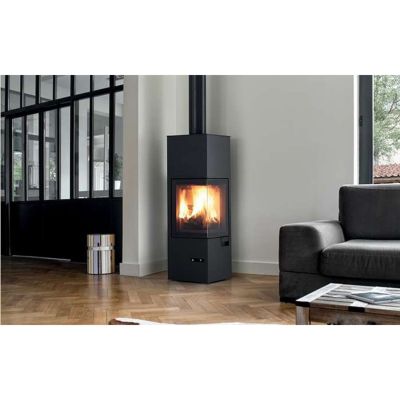 Poêle à bois André, Supra, noir, 5.9 kW | Leroy Merlin