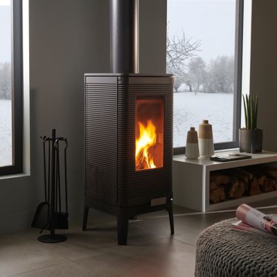 Poêle à bois en fonte Invicta Iwaki 7kW 85m²