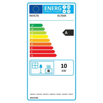 Poêle à bois en fonte Invicta Rustica 10kW 120m²