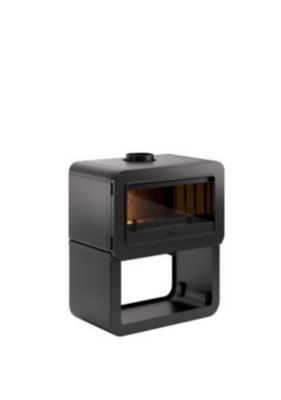 Poêle à bois en fonte Invicta Wilson sur banc 8kW 100m²