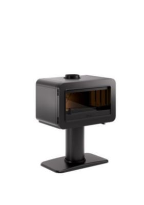 Poêle à bois en fonte Invicta Wilson sur pied 8kW 100m²