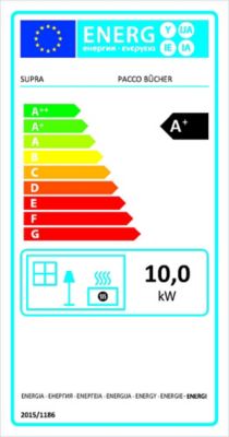 Poêle à bois en fonte Supra Pacco bucher 10kW 180m²