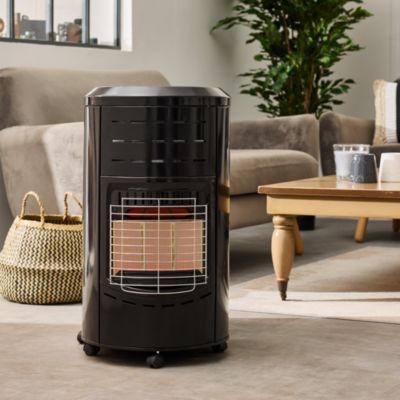 Poêle à gaz 4200W infrarouge noir pour pièce jusqu'à 40 m², Favex Vienne