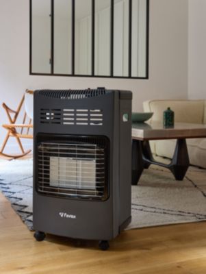 Poêle à gaz Favex Plio noir 4200W 40m²