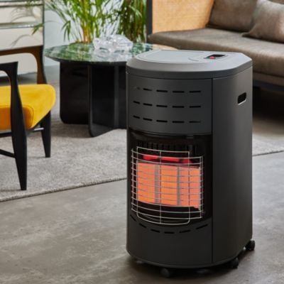 Poêle à gaz Favex Vienne noir 4200W 42m²
