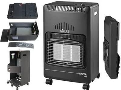 Poele a gaz Infrarouge 4200W Chauffage d appoint Pliable Rayonnant Gris