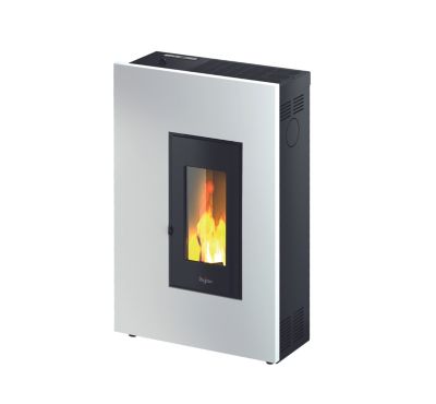 Poêle à granulé étanche Madison 5 Pegaso - blanc et noir - 5.8kW