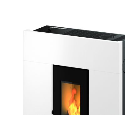 Poêle à granulé étanche Tabla 7 Pegaso - blanc et noir - 7.8kW