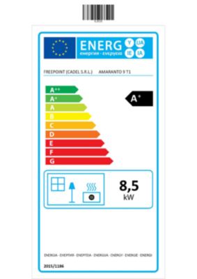 Poêle à granulés Amaranto 9 Freepoint anthracite 8.5kW