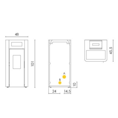 Poêle à granulés Amaranto 9 Freepoint blanc 8.5kW