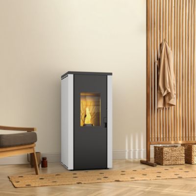 Poêle à granulés Canadian Spa Company Brigitte 8.3kW blanc