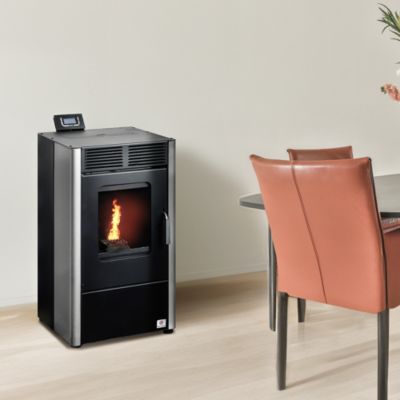 Poêle à granulés de bois Bestove Nemo gris et noir 6 KW