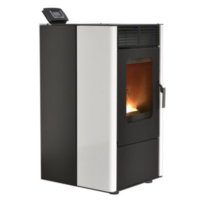 Poêle à granulés de bois Bestove Nemo noir et blanc 6 KW