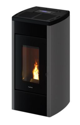 Poêle à granulés étanche canalisable Freepoint Duke titanium 14 kW