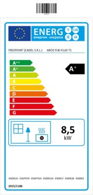 Poêle à granulés Freepoint Arco 9 9kW light bronze biflux