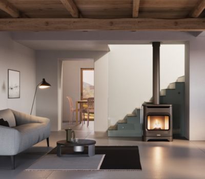 Poêle à granulés Freepoint Flos6 6kW noir