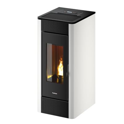 Poêle à granulés Freepoint Indaco 11kW blanc biflux