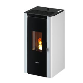 Poêle à granulés Freepoint Indigo Evo7 blanc 7,7kW - Surface de chauffe 70 m²