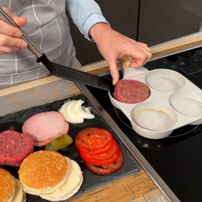 Poêle à pancake avec 4 compartiments