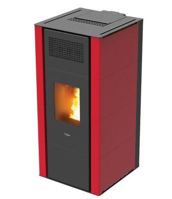 Poêle à pellet Pegaso Mira bordeaux 22.8 kW