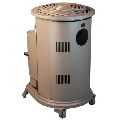 Poele à gaz 3,4 KW MARRON Effet poêle à bois Fonte véritable + Tuyau gaz + détendeur butane Provence Sahara