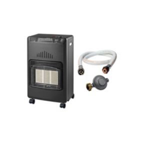 Poele à gaz Infrarouge 4200W Novakit Piezo Volume 120 m3 + Tuyau gaz vissable + détendeur butane