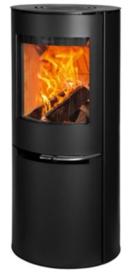 Poêle hybride bois et granulés en acier Aduro H2 noir 7KW